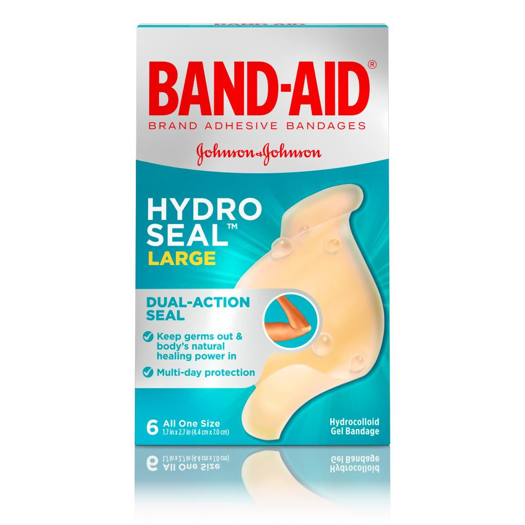 Band-Aid Brand Hydro Seal Large All Purpose Adhesive Bandages, 6 Ea